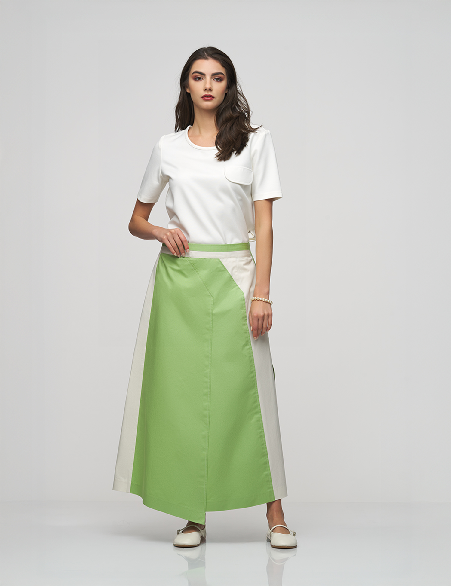 A playful twist on modern tailoring skirts